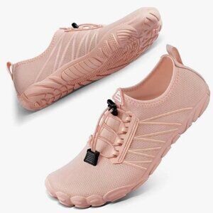 Women's 8.5 Nude Pink Quick-Dry Aqua Sock Barefoot for Beach Swim River Pool